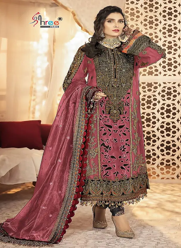 Shree K 1788 Organza Embroidered Pakistani Suit Collection